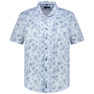 Freizeithemd mit Allover-Print, Short Style blau_100 | XXL