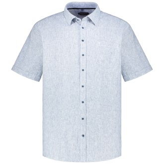Freizeithemd aus Leinenmischung, Short Style blau_100 | 6XL