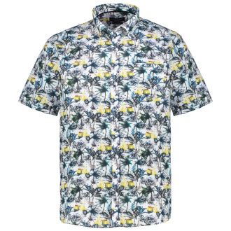 Freizeithemd aus Leinenmischung, Short Style blau/grau_150 | XXL