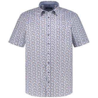 Freizeithemd mit Allover-Print grau_750 | 6XL