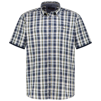 Kariertes Freizeithemd, Short Style blau_100 | XXL