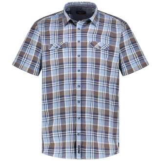 Kariertes Freizeithemd, Short Style blau_100 | 3XL