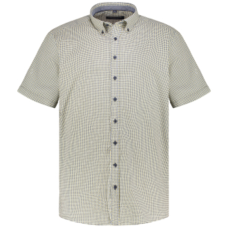 Freizeithemd mit Allover-Print blau_100 | 6XL