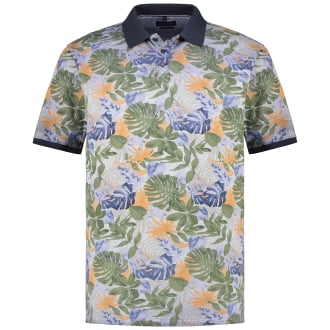 Poloshirt mit Allover-Muster marine_105 | 3XL