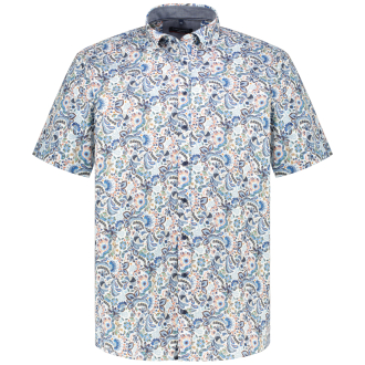 Freizeithemd mit Allover-Print blau_100 | XXL