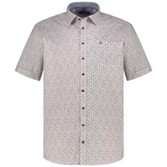 Freizeithemd mit Allover-Print, Short Style jeansblau_101 | XXL