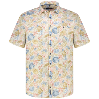 Freizeithemd mit Allover-Print, Short Style rot_400 | XXL