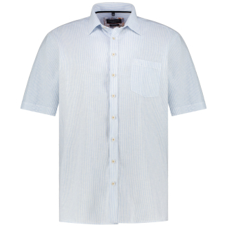 Freizeithemd mit Leinen, Short Style blau_100 | XXL