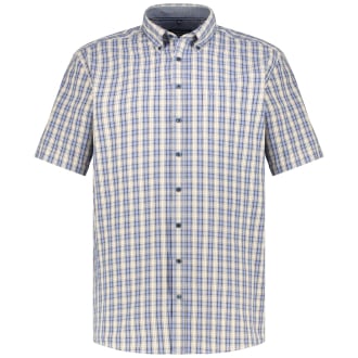 Freizeithemd in Seersucker-Qualität blau_100 | XXL