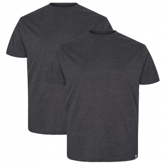Doppelpack Basic T-Shirt dunkelgrau_0090 | 3XL