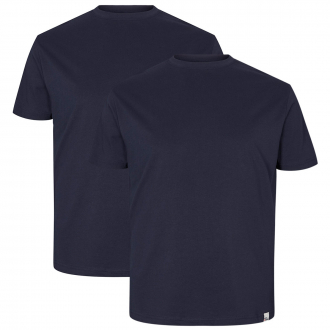 Doppelpack Basic T-Shirt dunkelblau_0580 | 3XL