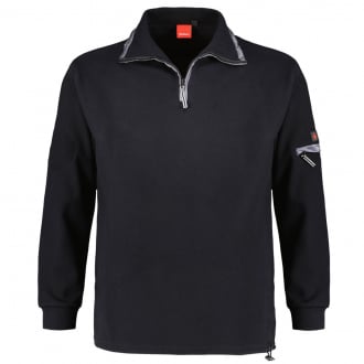 Sweatshirt im Troyer-Stil schwarz_99 | XXL