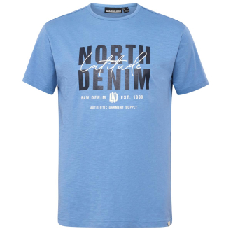 T-Shirt mit Label-Print kornblau_0545 | 3XL