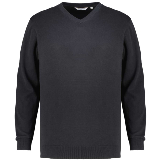 Pullover aus reiner Baumwolle schwarz_99 | 3XL
