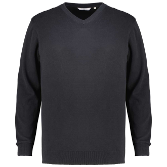 Pullover aus reiner Baumwolle schwarz_99 | 3XL