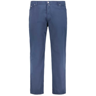 Baumwollhose „Lyon“ mit Stretch, gerade dunkelblau_6000 | 58