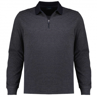Stretch-Poloshirt aus Baumwollstrick, knitterarm marine_6000 | 5XL