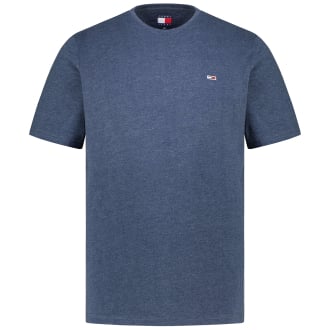 T-Shirt aus Materialmix dunkelblau_C1G | 4XL