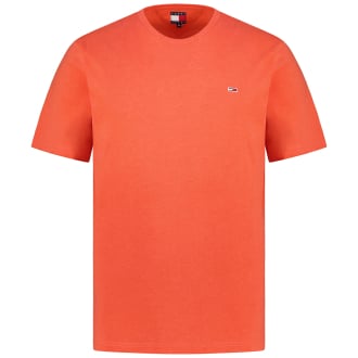T-Shirt aus Materialmix orange_SN6 | 4XL