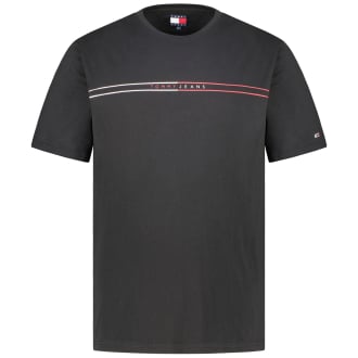 T-Shirt mit Label-Print schwarz_BDS | 4XL
