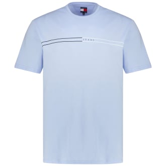 T-Shirt mit Label-Print hellblau_C3Q | 4XL