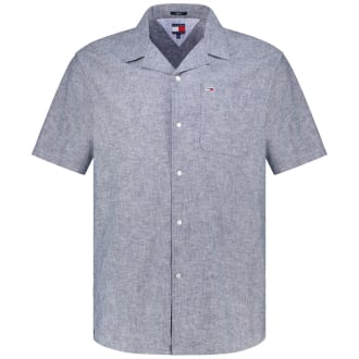 Freizeithemd mit Leinen dunkelblau_C1G | 3XL