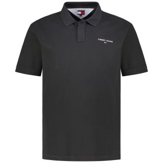 Poloshirt mit Label-Stickerei schwarz_BDS | 3XL