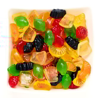 Fruchtsalat, 1 kg Folienbeutel rot_BUNT | 1000g