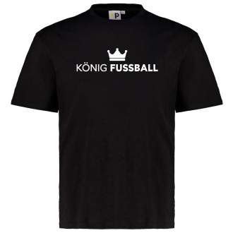 Motto T-Shirt "König Fussball" schwarz_700 | 3XL