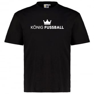 Motto T-Shirt "König Fussball" schwarz_700 | 3XL