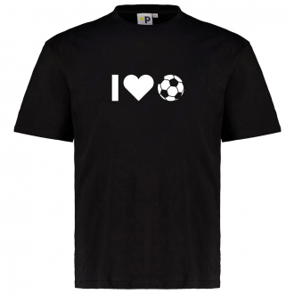 Motto T-Shirt "I Love Fussball" schwarz_700 | 3XL