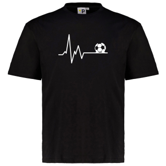 T-Shirt mit Herzschlag-Print schwarz_700 | 3XL