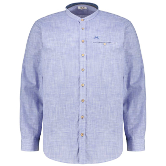 Trachtenhemd aus Baumwolle blau_BLAU | 3XL