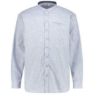 Trachtenhemd aus Baumwolle grau_GRAU | 4XL