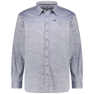 Trachtenhemd aus Baumwolle blau_BLAU | 4XL