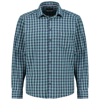 Kariertes Freizeithemd im Short-Style blau/grün_455/4060 | 5XL