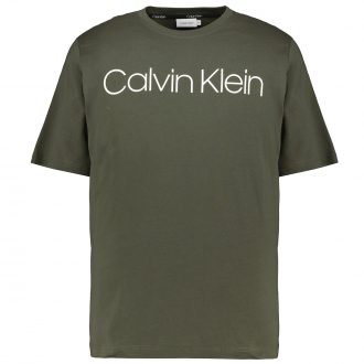 T-Shirt aus Biobaumwolle mit "Calvin Klein"-Schriftzug dunkelgrün_MRZ | 3XL