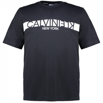 T-Shirt aus Biobaumwolle mit "Calvin Klein"-Reversschriftzug schwarz_BEH | 3XL