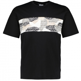 T-Shirt aus Biobaumwolle mit "Calvin Klein" Rundumdruck schwarz_BEH | 3XL