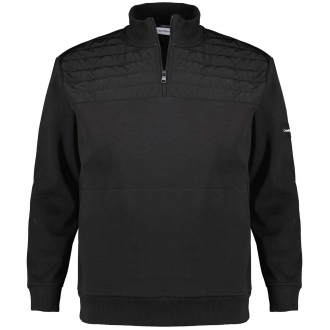 Modernes Sweatshirt mit Stepp-Details schwarz_BEH | 3XL