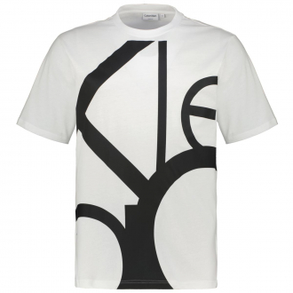 T-Shirt mit Logo-Print weiß_YAF | 3XL