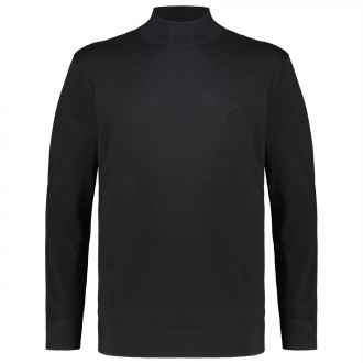 Wollpullover mit Stehkragen schwarz_BEH | 3XL