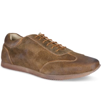 Trachtensneaker "Lichtenberg" aus Leder dunkelbraun_ESPRESSO | 43