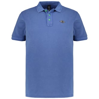 Poloshirt mit Garment-Dye-Färbung blau_690 | 3XL