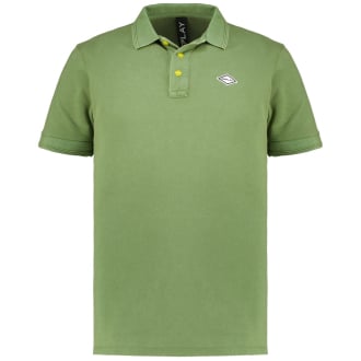 Poloshirt mit Garment-Dye-Färbung oliv_830 | 3XL