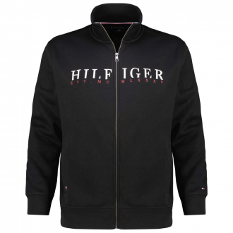 Sweatjacke mit Biobaumwolle schwarz_BDS | 3XL