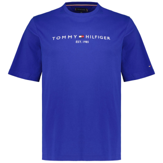 T-Shirt mit Schriftzug-Stickerei royalblau_C7L | 4XL