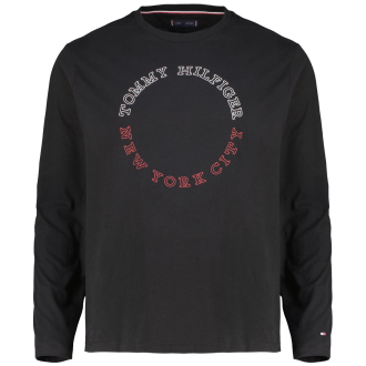 Longsleeve mit Label-Print schwarz_BDS | 3XL