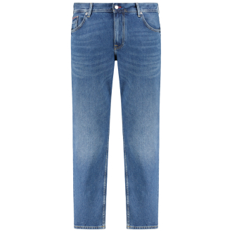 Stretch-Jeans mit Used-Waschung, gerade blau_1BF | 50/30