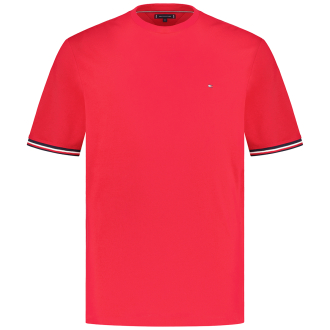 T-Shirt mit Kontrastdetails rot_XLD | 3XL